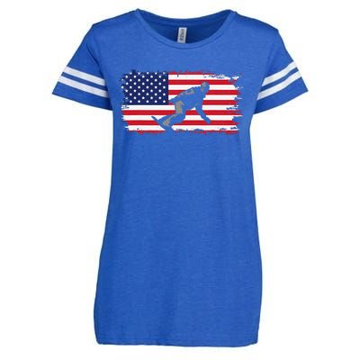 American Flag Snowboard Apparel Snowboarding Snowboard Enza Ladies Jersey Football T-Shirt