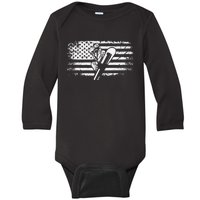 American Flag Snowboard Apparel Snowboarding Snowboard Baby Long Sleeve Bodysuit