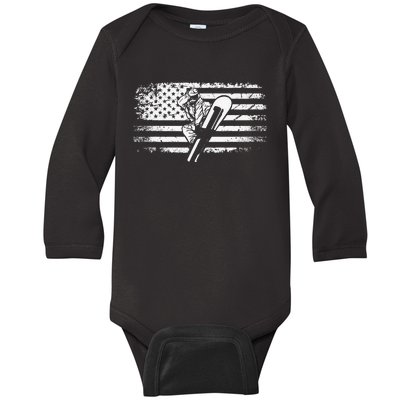 American Flag Snowboard Apparel Snowboarding Snowboard Baby Long Sleeve Bodysuit