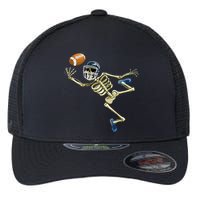 American Football Skeleton Halloween Men Football Fan Flexfit Unipanel Trucker Cap