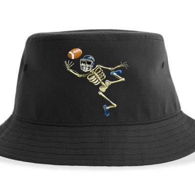 American Football Skeleton Halloween Men Football Fan Sustainable Bucket Hat