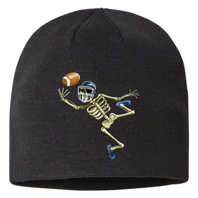 American Football Skeleton Halloween Men Football Fan Sustainable Beanie