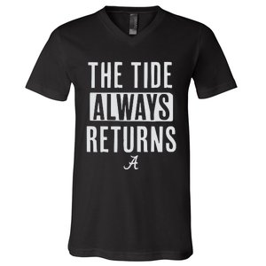 Alabama Football The Tide Always Returns V-Neck T-Shirt