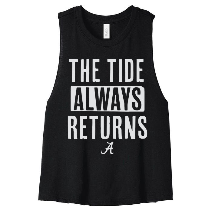 Alabama Football The Tide Always Returns Women's Racerback Cropped Tank