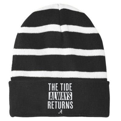 Alabama Football The Tide Always Returns Striped Beanie with Solid Band