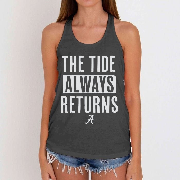 Alabama Football The Tide Always Returns Women's Knotted Racerback Tank