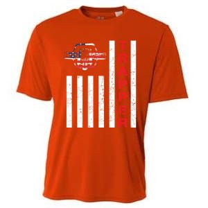 American Flag Trapping Gift For Trappers And Hunters Cooling Performance Crew T-Shirt