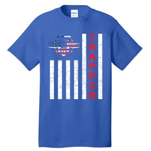 American Flag Trapping Gift For Trappers And Hunters Tall T-Shirt