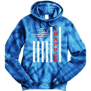 American Flag Trapping Gift For Trappers And Hunters Tie Dye Hoodie