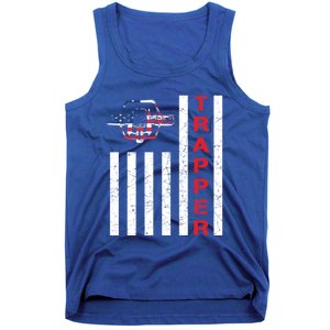 American Flag Trapping Gift For Trappers And Hunters Tank Top