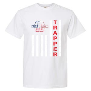 American Flag Trapping Gift For Trappers And Hunters Garment-Dyed Heavyweight T-Shirt