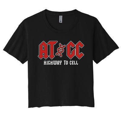 Atgc Funny Teacher Student Biology Women's Crop Top Tee