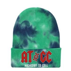 Atgc Funny Teacher Student Biology Tie Dye 12in Knit Beanie