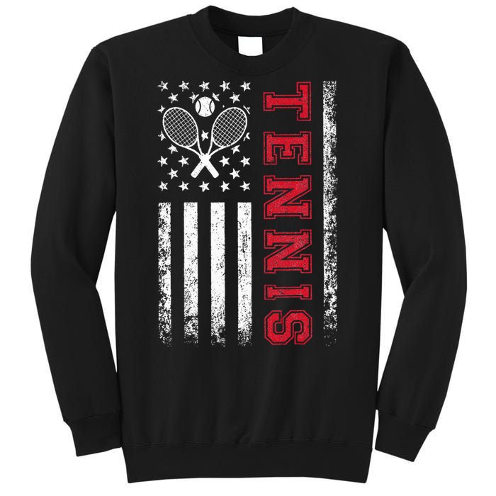 American Flag Tennis Best Gifts For Players Fans Sweatshirt