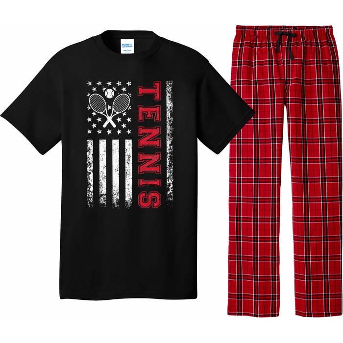 American Flag Tennis Best Gifts For Players Fans Pajama Set