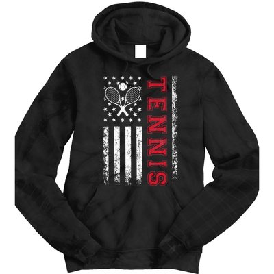 American Flag Tennis Best Gifts For Players Fans Tie Dye Hoodie