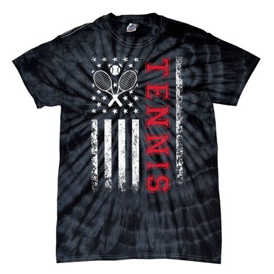 American Flag Tennis Best Gifts For Players Fans Tie-Dye T-Shirt