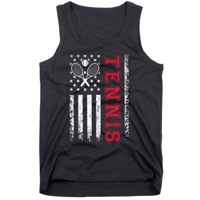 American Flag Tennis Best Gifts For Players Fans Tank Top