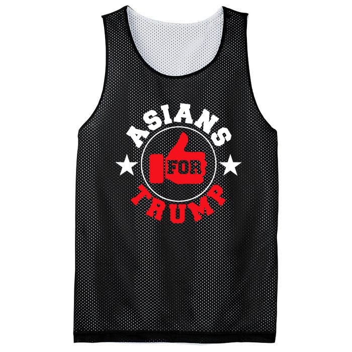 Asians For Trump President Cool Pro Republicans Gift Mesh Reversible Basketball Jersey Tank