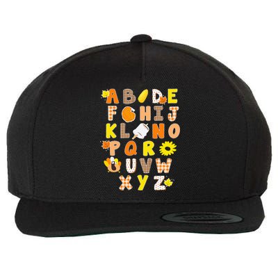 Alphabet Funny Turkey Thanksgiving Costume Preschool Teacher Wool Snapback Cap