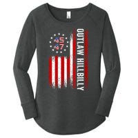 American Flag Trump Vance 2024 Donald Trump J.D. Vance Outlaw Hillbilly Gift Women's Perfect Tri Tunic Long Sleeve Shirt