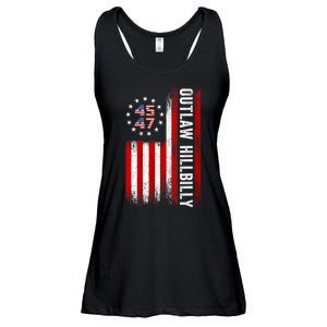 American Flag Trump Vance 2024 Donald Trump J.D. Vance Outlaw Hillbilly Gift Ladies Essential Flowy Tank