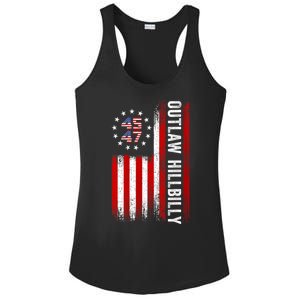 American Flag Trump Vance 2024 Donald Trump J.D. Vance Outlaw Hillbilly Gift Ladies PosiCharge Competitor Racerback Tank