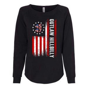 American Flag Trump Vance 2024 Donald Trump J.D. Vance Outlaw Hillbilly Gift Womens California Wash Sweatshirt