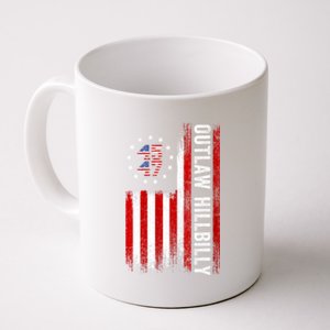 American Flag Trump Vance 2024 Donald Trump J.D. Vance Outlaw Hillbilly Gift Coffee Mug