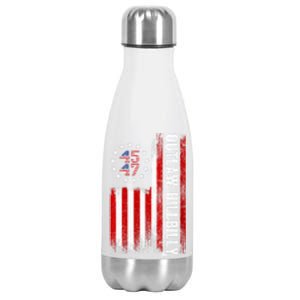 American Flag Trump Vance 2024 Donald Trump J.D. Vance Outlaw Hillbilly Gift Stainless Steel Insulated Water Bottle