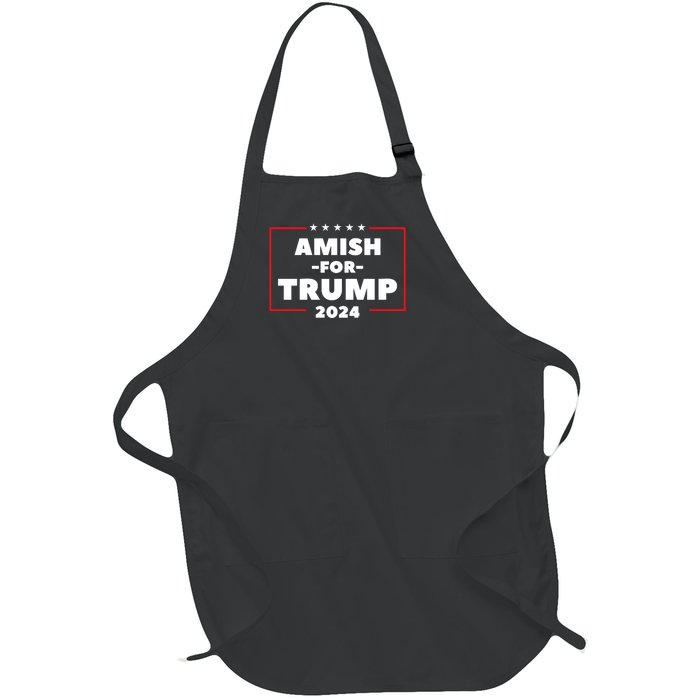 Amish For Trump 2024 Full-Length Apron With Pockets