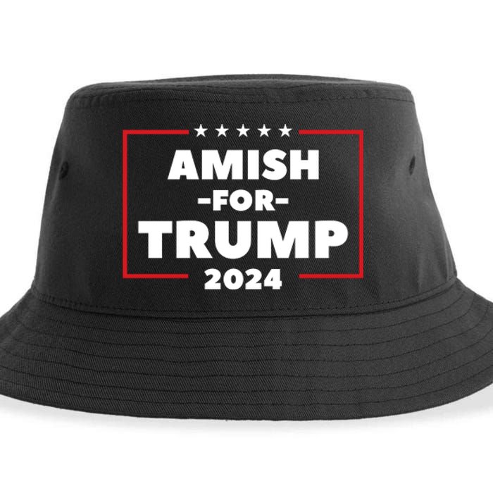 Amish For Trump 2024 Sustainable Bucket Hat