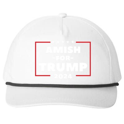 Amish For Trump 2024 Snapback Five-Panel Rope Hat