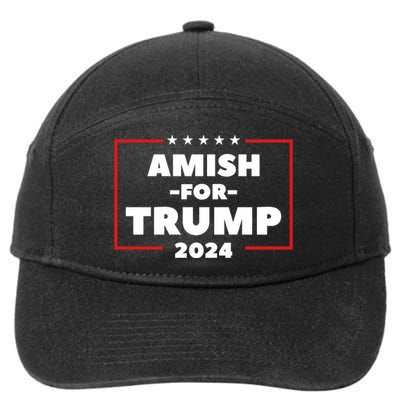 Amish For Trump 2024 7-Panel Snapback Hat