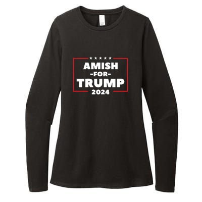 Amish For Trump 2024 Womens CVC Long Sleeve Shirt