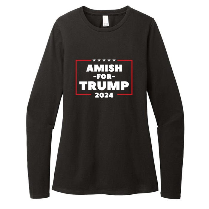 Amish For Trump 2024 Womens CVC Long Sleeve Shirt