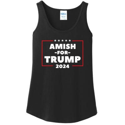 Amish For Trump 2024 Ladies Essential Tank