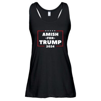 Amish For Trump 2024 Ladies Essential Flowy Tank