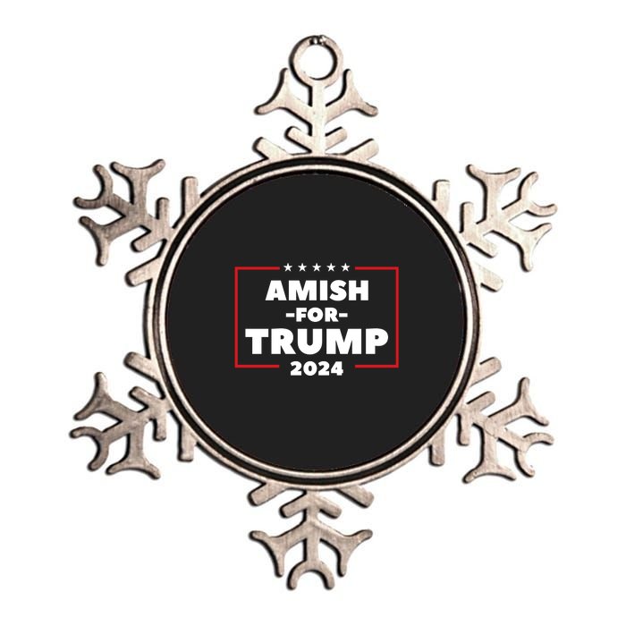 Amish For Trump 2024 Metallic Star Ornament