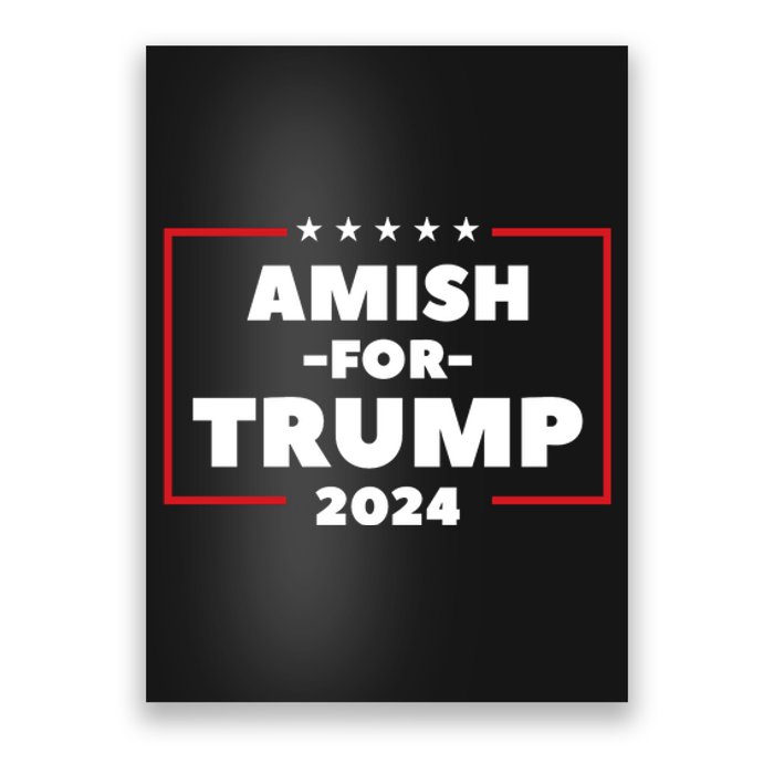 Amish For Trump 2024 Poster