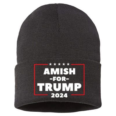 Amish For Trump 2024 Sustainable Knit Beanie