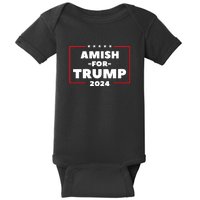 Amish For Trump 2024 Baby Bodysuit