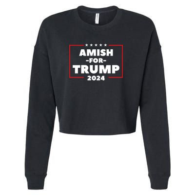 Amish For Trump 2024 Cropped Pullover Crew