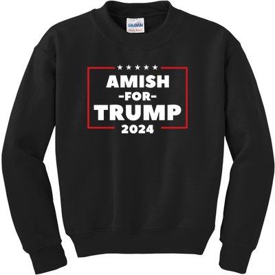 Amish For Trump 2024 Kids Sweatshirt