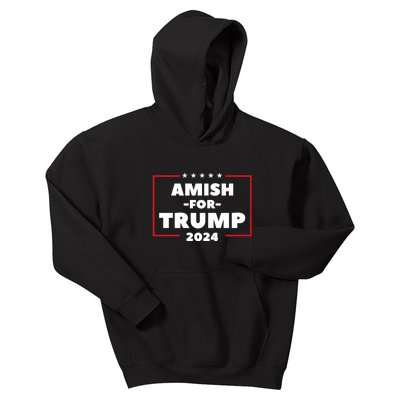 Amish For Trump 2024 Kids Hoodie