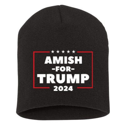 Amish For Trump 2024 Short Acrylic Beanie