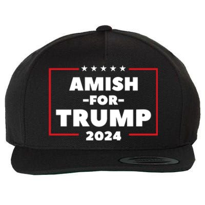 Amish For Trump 2024 Wool Snapback Cap