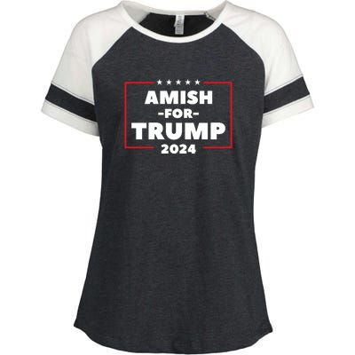 Amish For Trump 2024 Enza Ladies Jersey Colorblock Tee