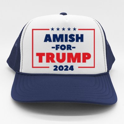 Amish For Trump 2024 Trucker Hat