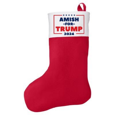 Amish For Trump 2024 Felt Holiday Christmas Stocking